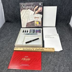 Vintage Sheaffer Calligraphy Pen Set 2 Pen Barrels 3 Tips Multiple Ink Tubes +